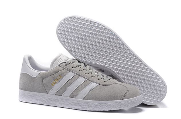 Adidas gazelle grey and white online